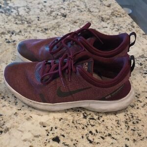 Nike Burgundy Flex Running Shoes
